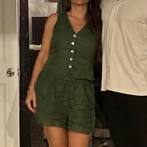 J. Crew 2 piece linen set!